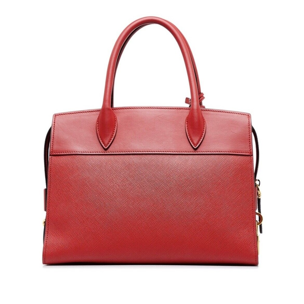 New Red Prada Saffiano and City Calf Esplanade Satchel - Picture 3 of 14